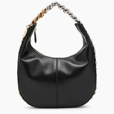 Shop Stella Mccartney Frayme Zipit Small Back Shoulder Bag In Black