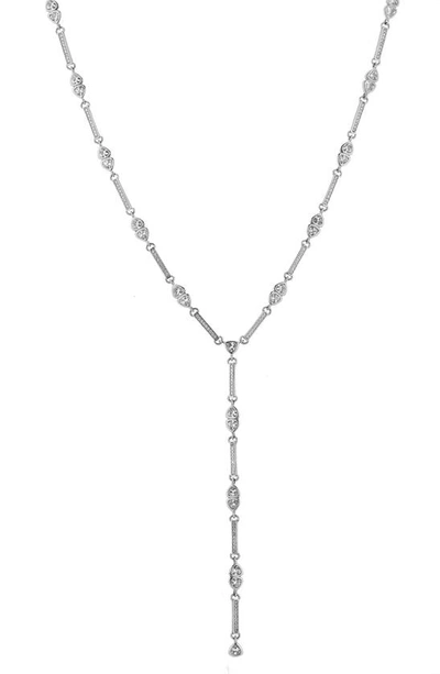 Shop Lili Claspe Veda Cubic Zirconia Y-necklace In Silver