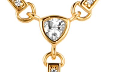 Shop Lili Claspe Veda Cubic Zirconia Y-necklace In Gold