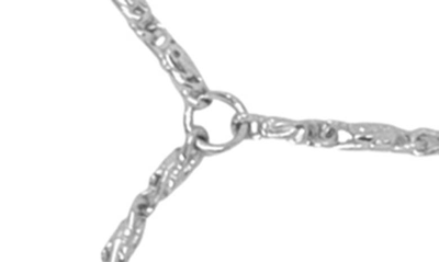 Shop Lili Claspe Jenni Anklet With Toe Chain In Silver