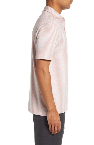 Shop Faherty Movement Polo Shirt In Rose Madaket Stripe
