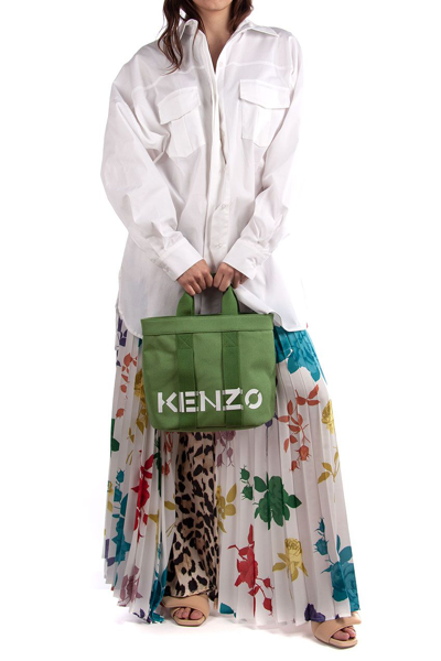 Shop Kenzo Women's Green Fabric Handbag