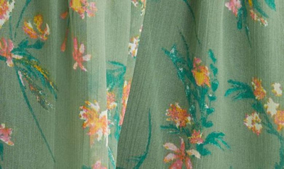 Shop Vero Moda Kaya Floral Print Tie Waist Recycled Polyester Dress In Laurel Wreath Aop Vega