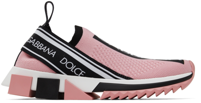 Shop Dolce & Gabbana Pink Sorrento Sneakers In 8b405 Rosa/bianco