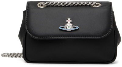 Shop Vivienne Westwood Black Small Curb Chain Shoulder Bag In N403