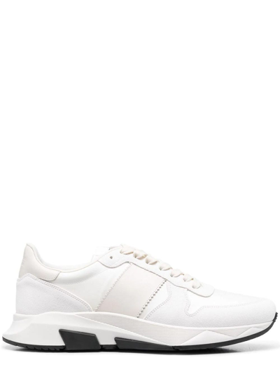 Shop Tom Ford White Sneakers With Logo
