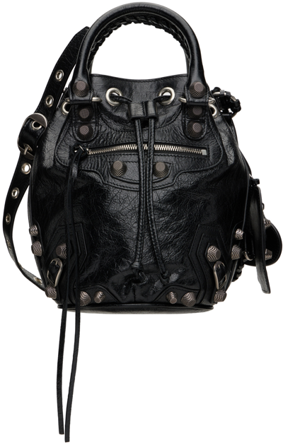 Shop Balenciaga Black S 'le Cagole' Bucket Bag In 1000 Black