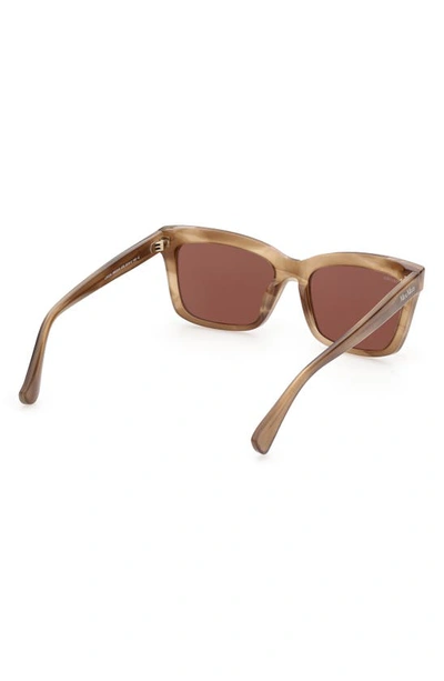 Shop Max Mara 55mm Rectangular Sunglasses In Light Brown/ Other / Brown