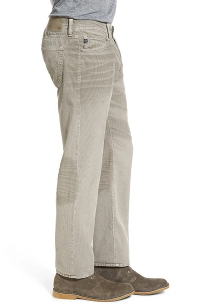 Shop Ag 'graduate' Tailored Straight Leg Corduroy Pants In Sulfur Stucco
