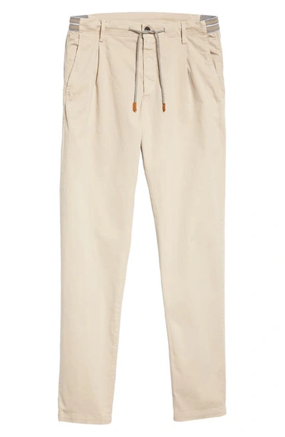 Shop Eleventy Garment Dyed Cotton Joggers In Sand