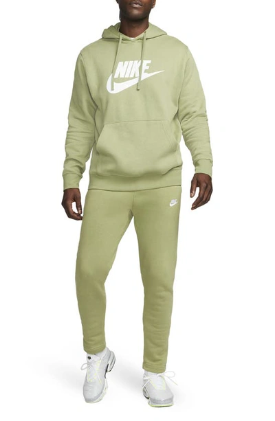 Shop Nike Sportswear Club Fleece Logo Hoodie In Alligator/ Alligator/ White