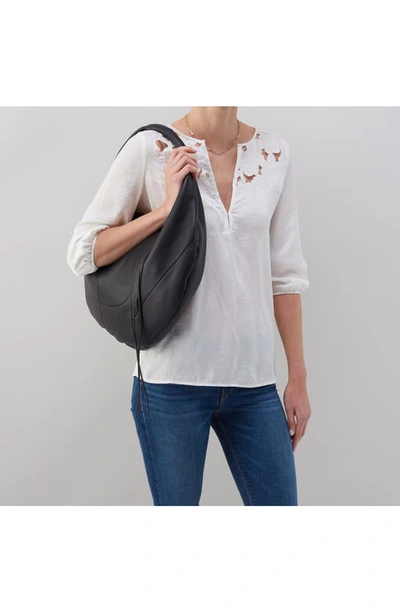 Hobo Eclipse Medium Leather Shoulder Bag In Black