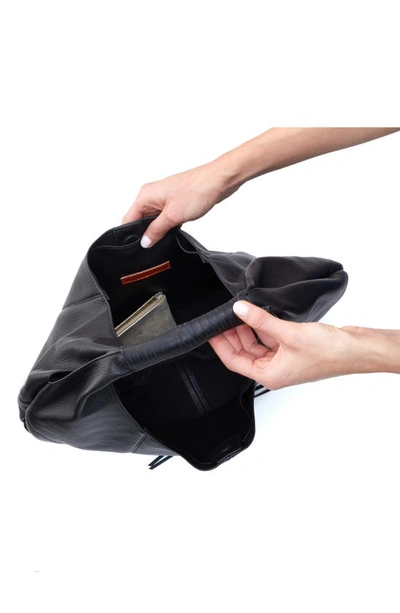 Hobo Eclipse Medium Leather Shoulder Bag In Black