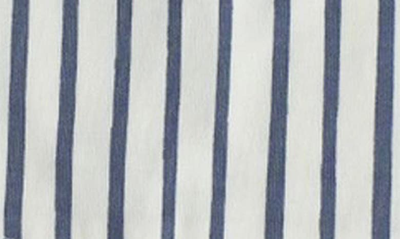 Shop Pehr Stripes Away Organic Cotton Overalls In Blue2