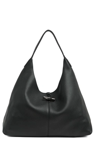 Longchamp Roseau Extra Large Hobo Bag In Black | ModeSens
