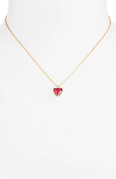 Kate Spade New York My Love Birthstone Heart Pendant Necklace In Ruby