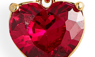 Shop Kate Spade New York My Love Birthstone Heart Pendant Necklace In Ruby