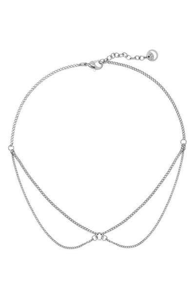 Shop Lili Claspe Flora Layered Anklet In Silver