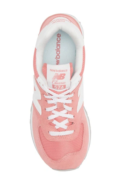 Shop New Balance 574 Classic Sneaker In Natural Pink/ White