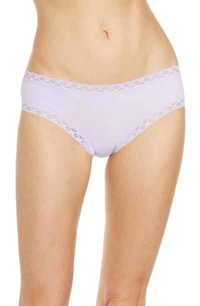 Shop Natori Bliss Cotton Girl Briefs In Grape Ice