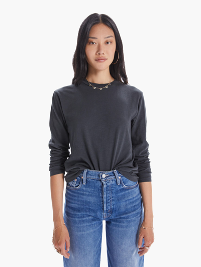 Shop Velva Sheen Rolled Long Sleeve T-shirt In Black