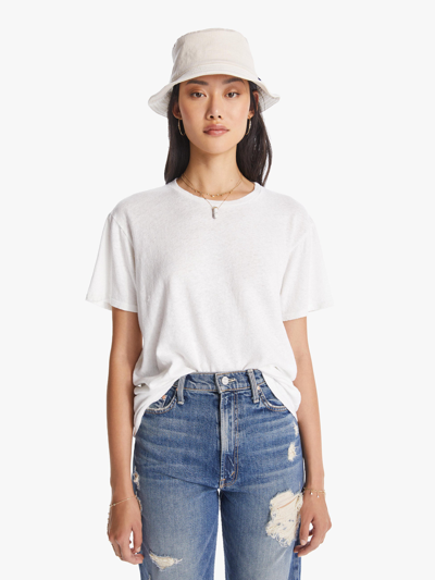 Shop Mother The Rowdy Bright Tee Shirt In White