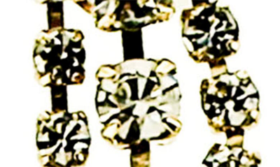 Shop Panacea Cubic Zirconia Draped Front/back Earrings In Gold