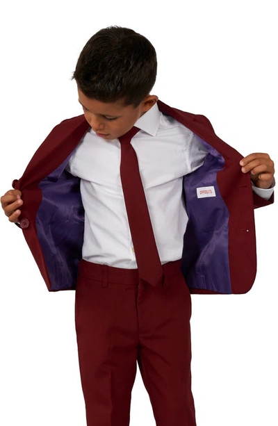 Opposuits Toddler Boys Blazing Solid Color Suit, 3-piece Set In Red