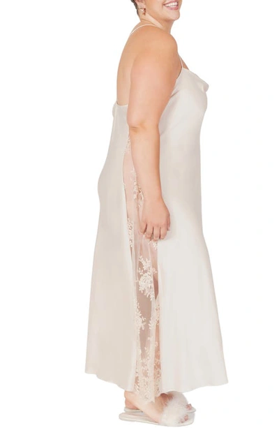 Shop Rya Collection Darling Satin & Lace Nightgown In Champagne