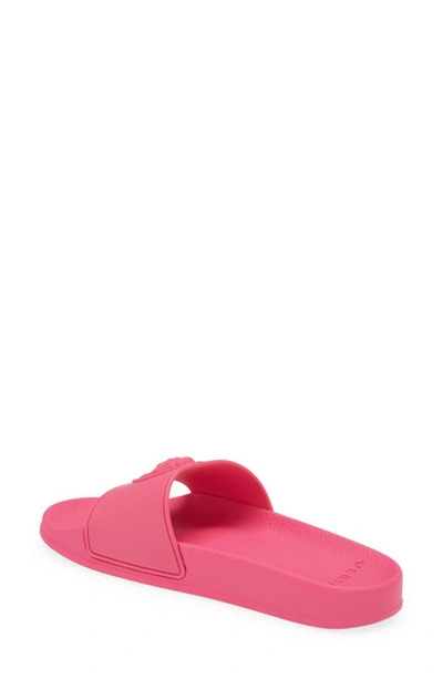 Shop Versace Kids' Palazzo Medusa Slide Sandal In Fuchsia