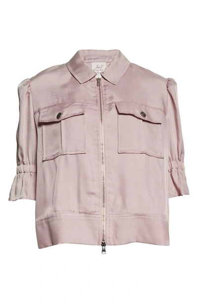 Shop Cinq À Sept Holly Ruffle Sleeve Jacket In Pink Sand
