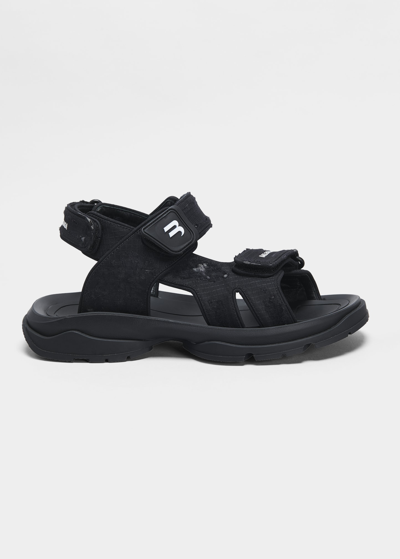 Shop Balenciaga Tourist Grip Sporty Sandals In Black