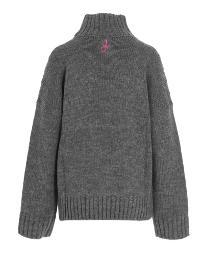 Shop Jw Anderson Turtleneck Sweater In Gray