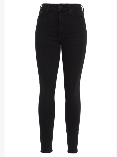 Shop Mother The High Waisted Looker Ankle Jeans In Black