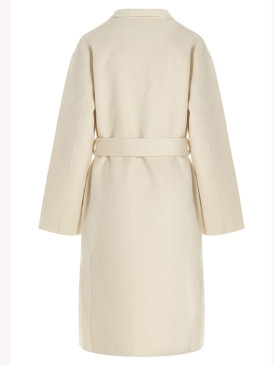 Shop Theory Wool And Cashmere Coat In White