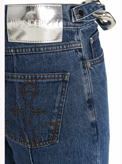 Shop Jw Anderson Chain Link Jeans In Blue