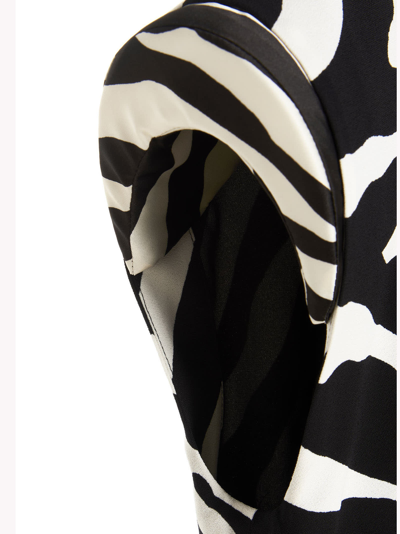 Shop Dolce & Gabbana Zebra Dress In White/black