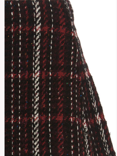 Shop Marni Check Print Skirt In Multicolor