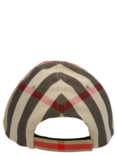 Shop Burberry Check Cap In Beige