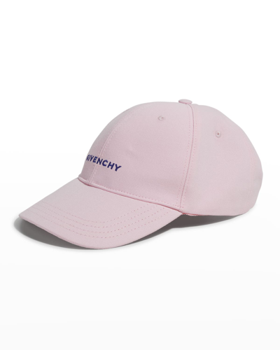 Shop Givenchy Embroidered Logo Baseball Cap In Blossom Pink
