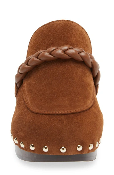 Shop Gianvito Rossi Braid Detail Loafer Clog In Cuoio