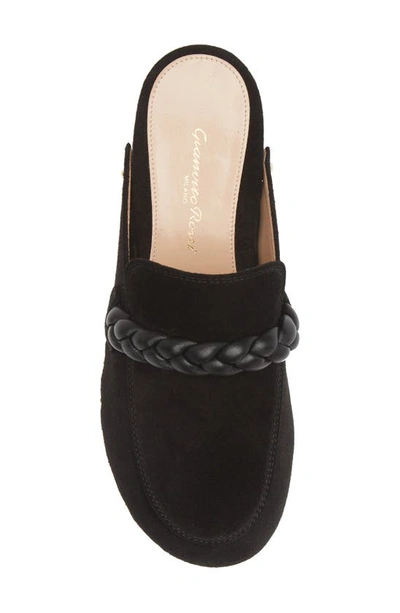 Shop Gianvito Rossi Braid Detail Loafer Clog In Black