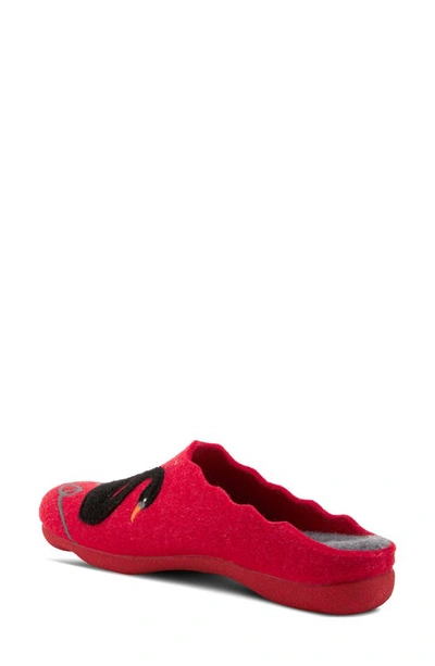 Flexus By Spring Step Swanlove Scuff Slipper In Red