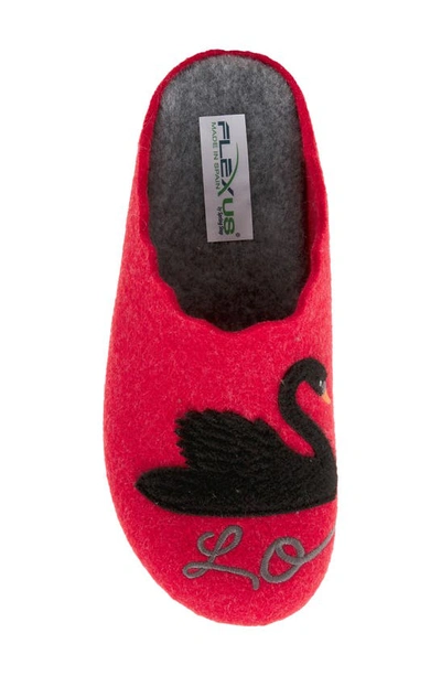 Flexus By Spring Step Swanlove Scuff Slipper In Red