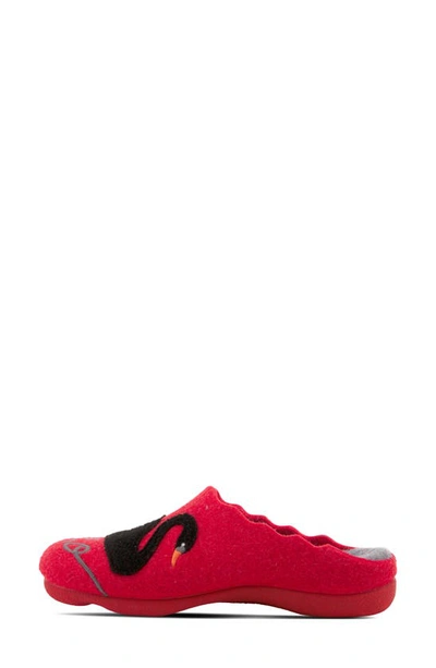 Flexus By Spring Step Swanlove Scuff Slipper In Red