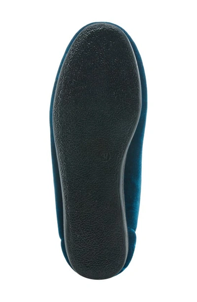 Flexus By Spring Step Roseloud Velvet Slipper In Teal