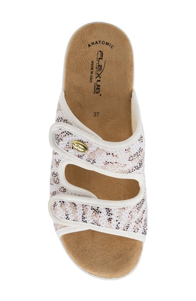 Shop Flexus By Spring Step Scala Slide Sandal In White Multi