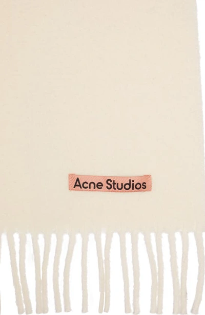 Shop Acne Studios Canada Fringe Scarf In Warm White