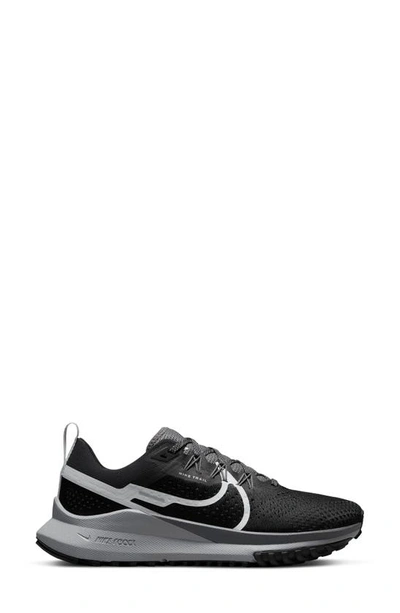Shop Nike React Pegasus Trail 4 Running Shoe In Black/ Dark Grey