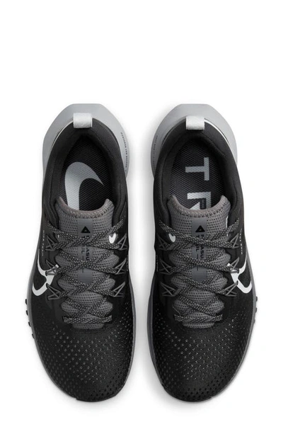 Nike React Pegasus Trail 4 Running Shoe In Black/ Dark Grey
